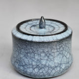 Takashi Suzuki 'Blue Crackle Lidded Pot I'