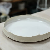 Jennifer Morris 'Large platter with a torn rim and a shiny white glaze' 3
