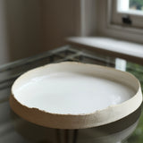 Jennifer Morris 'Large platter with a torn rim and a shiny white glaze' 2