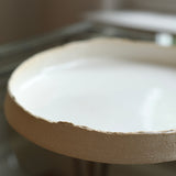 Jennifer Morris 'Large platter with a torn rim and a shiny white glaze' 3