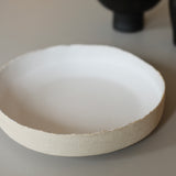 Jennifer Morris 'Large platter with torn edges and a dolomite glaze'