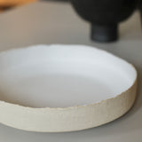 Jennifer Morris 'Large platter with torn edges and a dolomite glaze'