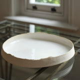 Jennifer Morris 'Large platter with a torn rim and a shiny white glaze' 3
