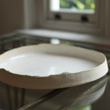 Jennifer Morris 'Large platter with a torn rim and a shiny white glaze' 3