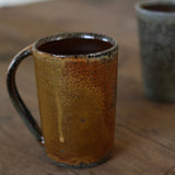 Jack Doherty 'Soda Fired Ochre Tall Mug'