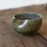 Jack Doherty 'Soda Fired Ochre and Green Pouring Bowl'