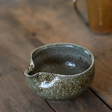 Jack Doherty 'Soda Fired Ochre and Green Pouring Bowl'