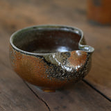 Jack Doherty 'Soda Fired Ochre and Green Pouring Bowl'