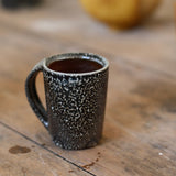 Jack Doherty 'Soda Fired Tall Black Espresso Cup with Red Interior'