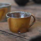 Jack Doherty 'Soda Fired Ochre Shallow Mug'