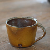 Jack Doherty 'Soda Fired Shallow Ochre Coffee Mug'