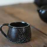 Jack Doherty 'Soda Fired Shallow Black Espresso Cup'
