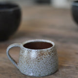 Jack Doherty 'Soda Fired Shallow Grey Blue Espresso Cup'