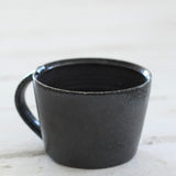 Jack Doherty 'Soda Fired Black Shallow Mug'