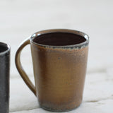 Jack Doherty 'Soda Fired Ochre Tall Coffee Mug'