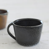 Jack Doherty 'Soda Fired Shallow Black Coffee Mug'