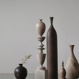 Takehito Ichikawa 'Walnut Dried Flower Vase 10'