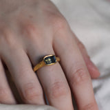 Ram Rijal 22ct Gold Ring with Blue Tourmaline