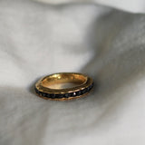 Ram Rijal 22ct Gold Ring with Black Diamonds