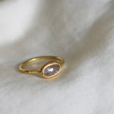Ram Rijal 22ct Gold Ring with Pink Oval Sapphire