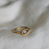Ram Rijal 22ct Gold Ring with Pink Oval Sapphire