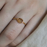 Ram Rijal 22ct Gold Ring with Peach Sapphire