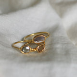 Ram Rijal 22ct Gold Ring with Pink Oval Sapphire