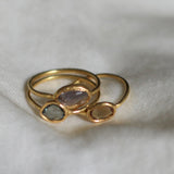 Ram Rijal 22ct Gold Ring with Pink Oval Sapphire
