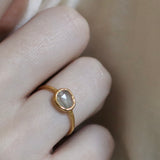 Ram Rijal 22ct Gold Ring with Grey Sapphire