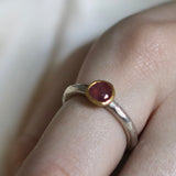 Ram Rijal Silver Ring with Pink Sapphire