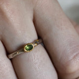 Ram Rijal Silver Ring with Green Emerald