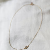 Ram Rijal 18ct Gold Chain Necklace with Diamond Slice