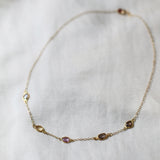 Ram Rijal 18ct Gold Chain Necklace with 5 Sapphire