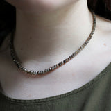 Ram Rijal Grey/Brown Diamond Necklace on thread