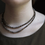 Ram Rijal Grey/Brown Diamond Necklace on thread