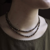 Ram Rijal Grey/Brown Diamond Necklace on thread