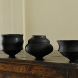 Ash & Plumb 'Set of Three Charred Small Oak Vessels'