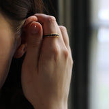 Ram Rijal 22ct Gold Ring with Black Diamonds