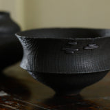 Ash & Plumb 'Set of Three Charred Small Oak Vessels'