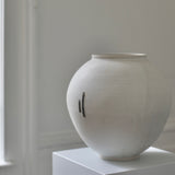 Will Papworth 'Extra Large Moon Jar in White with zink staples'