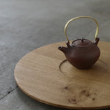 Pachadesign 'Circular Tray in English Oak with Inner Circle'