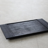 Pachadesign 'Tray with Sawn Texture & Rebate in Burnt English Oak'