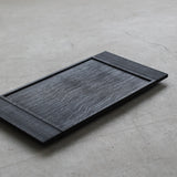 Pachadesign 'Tray with Sawn Texture & Rebate in Burnt English Oak'