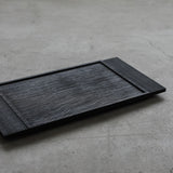 Pachadesign 'Tray with Sawn Texture & Rebate in Burnt English Oak'