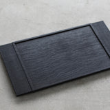 Pachadesign 'Tray with Sawn Texture & Rebate in Burnt English Oak'