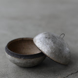Youyou Wang 'Round Container with Silver Lustre'