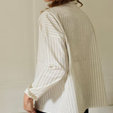 A.B Apuntob 'Natural Sabbia Striped Cotton and Silk Shirt' P1623