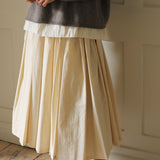 A.B Apuntob 'Naturale Gummy Popeline Skirt' P1900