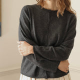 A.B Apuntob 'Cashmere, Silk and Alpaca Cardigan in Anthracite' P1914