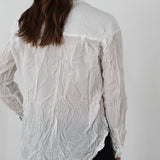 Pas De Calais ‘Washed Cotton Crinkle Classic Shirt in Soft White’ 13-60-6802 / 01